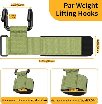 GPANDAG Weight Lifting Hooks for Men and Women(Pair), 330 LB Heavy Duty Gym Lifting Wrist Strap Hook for Deadlifts, Pull-Ups, Strength Training, 0.4inch Grip Weightlifting Hooks for Teen