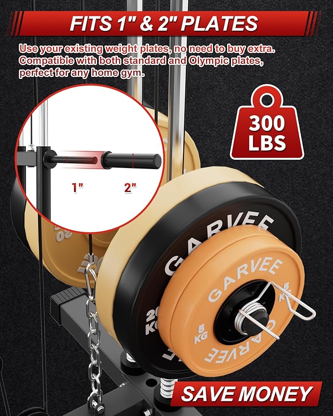 Home Gym Machine, Multifunctional Workout Equipment for Strength Training, Full Body Home Gym with Chest Press, LAT Pulldown, Leg Extension & Cable System
