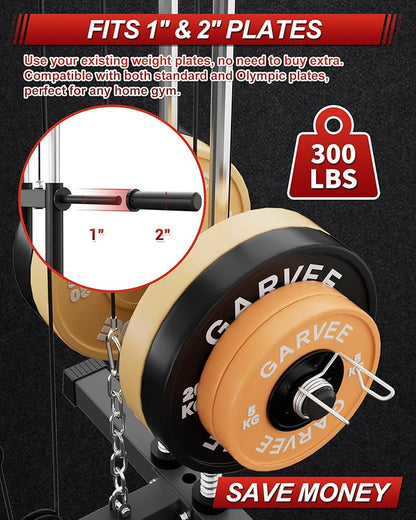 Home Gym Machine, Multifunctional Workout Equipment for Strength Training, Full Body Home Gym with Chest Press, LAT Pulldown, Leg Extension & Cable System