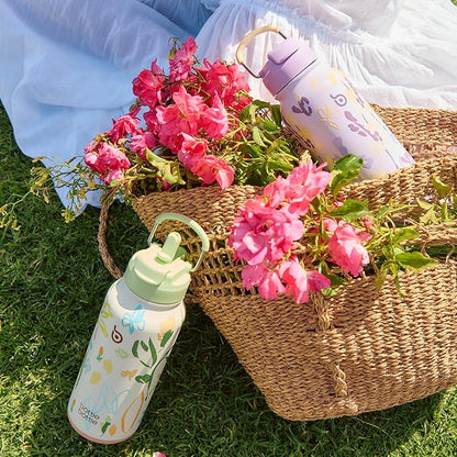 BOTTLE BOTTLE 32oz Insulated Water Bottle Stainless Steel Sport Water Bottle with Straw Dual-use Lid Design for Gym with Pill Box