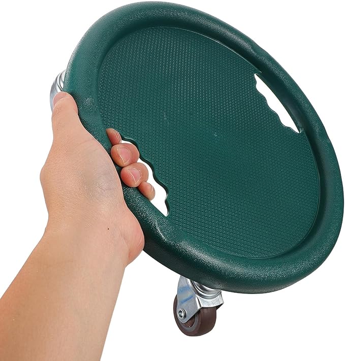 Abdominal Roller Wheel Core Workout Machine with Knee Pad, 4-wheel Silent Abdominal Trainer for Home Gym Indoor Fitness, Green Dual-sided Exercise Slides Discs for Core Strength