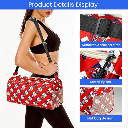 C&F BOGMOST Small Gym Bag for Women & Men,Small Lightweight Duffel Bag Carry On Bags Mini Duffel Travel Bag Waterproof Sports Bags for Workout/Sport/Trave,Sports Racket