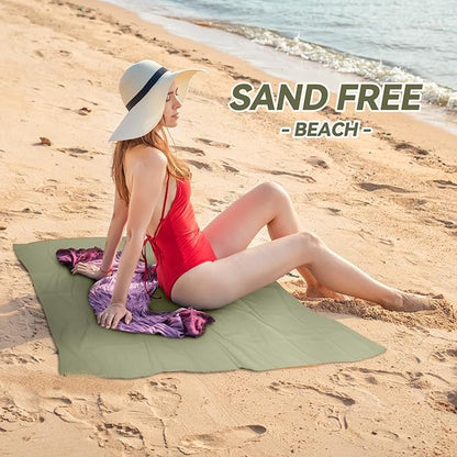 Microfibre Towel Extra Large for Beach, Travel, Swimming, Bath– Quick Dry, Ultra Compact, Sand Free, Lightweight & Super Absorbent(Army Green,78x35 in)