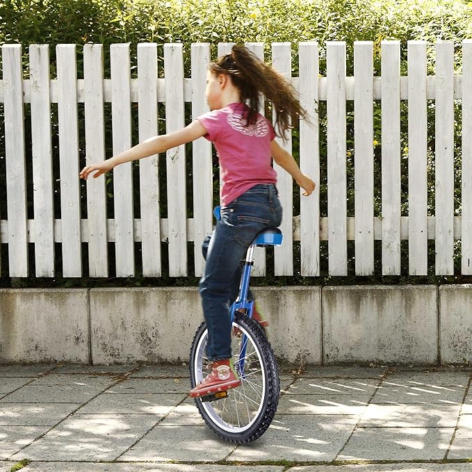 AW 16/18/20/24 Inch Wheel Outdoor Unicycle Adjustable Seat Exercise Bicycle Fit Adults Kids Outdoor Sports Fitness Exercise, for Choice