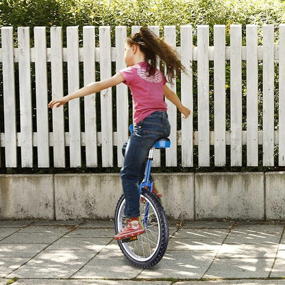 AW 16/18/20/24 Inch Wheel Outdoor Unicycle Adjustable Seat Exercise Bicycle Fit Adults Kids Outdoor Sports Fitness Exercise, for Choice