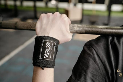 WARM BODY COLD MIND - Premium Cotton Weight Lifting Wrist Wraps for Cross Training, Powerlifting, Deadlift, Weightlifting, Gym, Wrist Straps, Workout, Fitness, Heavy-Duty Support with Thumb Loop