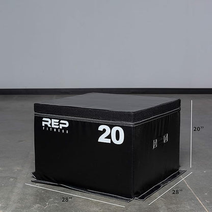 REP Fitness Stackable Soft Foam Plyo Box Set, Adjustable Plyometric Jump Box for Home Gym Workouts, Plyometric Jumping Platform for Exercise, Step Training, HIIT & CrossFit