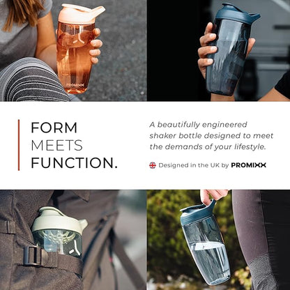 Promixx Pursuit Protein Shaker Bottle (32 oz) – Silent No-Ball Mixer, Leak-Proof Lid, BPA/BPS & Phthalate-Free ECOZEN – Easy-Clean Shaker Cup for Protein Shakes, Pre & Post-Workout Smoothies