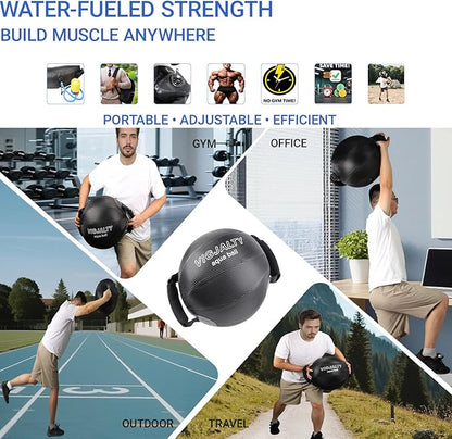 Heavy Aqua Bags-Water weight Bag 38-66Ibs - Ultimate Core Water Weights Aqua Ball-Adjustable Workout Sandbag Alternative for Full Body Exercise, Portable Stability Fitness & Balance Trainer Equipment