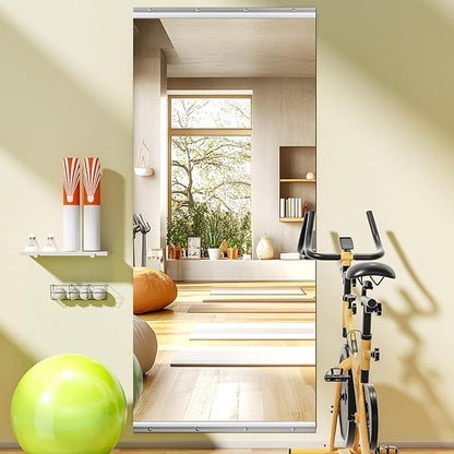 71"x32" One-Piece Home Gym Mirror, Oversized Full Body Wall Mounted Fitness Mirror, 4MM Professional Grade Tempered Glass for Yoga, Studio with Installation Kit