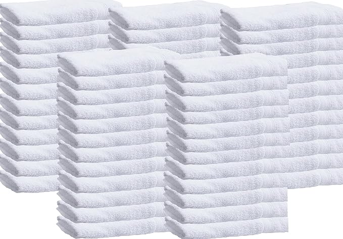 Towels N More Multi Pack 22X44 Small Light Weight Gym Towels or Can be Used as Quick Dry Bath Towel or Salon Towel, 100% Ring Spun Cotton Loops Sweat Towels Women's Hair Dry Towel (60)