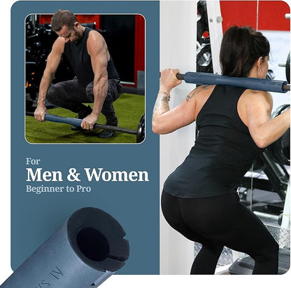 Barbell Pad – Non-Slip Rubber Adapter for Squats, Hip Thrusts, Deadlifts & Lunges | Barbell Pad for Neck & Shoulder Protection | Fits Standard Bars | Strap-Free, Durable, Gym-Grade Fit