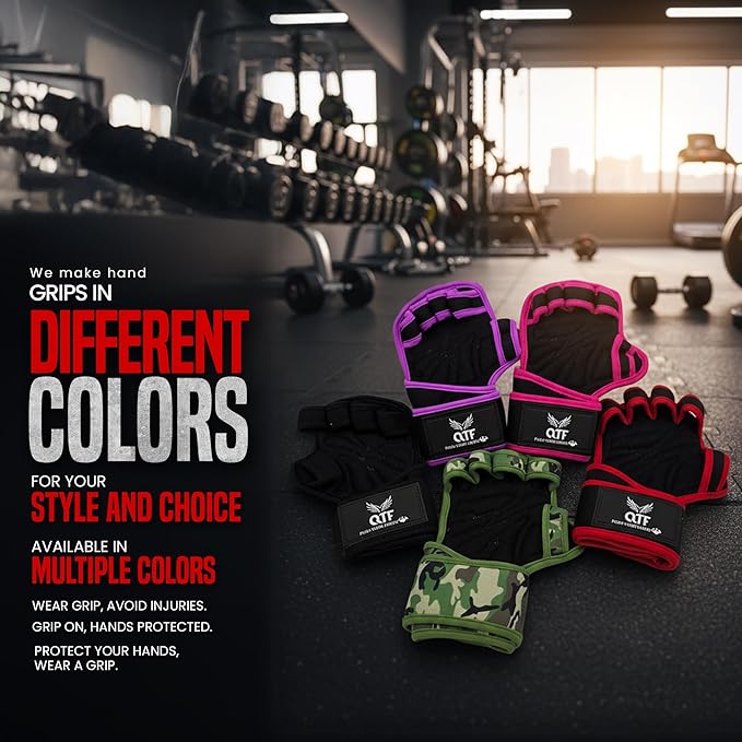 QTF Ventilated Weight Lifting Gloves for Men & Women Workout Gym Fitness Extra Grip with Wrist Support Wrap Cross fit Pull-ups Barbell Training Sports