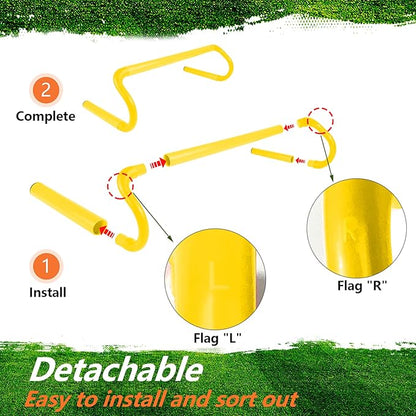 10 Pcs 6" Speed Agility Training Hurdles with 6 Marker Cone Durable Training Hurdle Agility Plyometric All Purpose Speed Hurdle Equipment for Athletes Soccer Basketball Football Practice