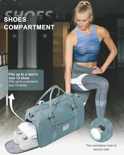 Gym Bag Womens,Travel Duffel Carry on Bag Sport Tote Bag Weekend Overnight Bag