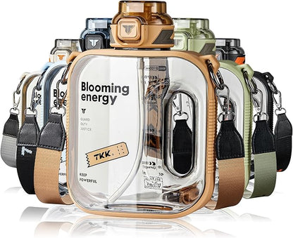 TKK 64oz Half Gallon Hydration Jug with Straw - BPA Free Tritan, Dishwasher Safe Large Capacity Plastic Water Bottle for Gym,Yoga,Travel,Camping & Outdoor