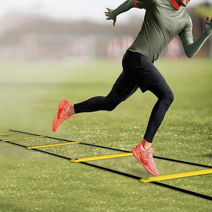 20ft Adjustable Agility Speed Ladder Training Ladder with Carry Bag - Soccer, Speed, Football Fitness Feet Training - Agility Training Equipment for Footwork Drills