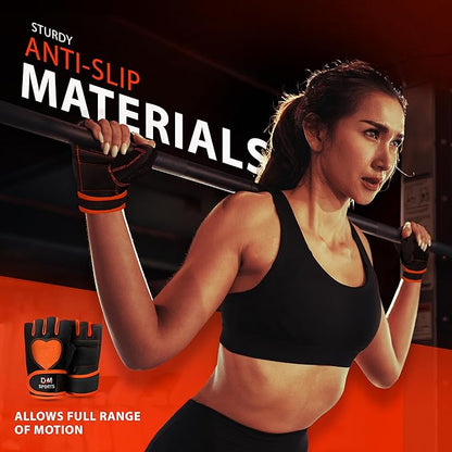 DXM SPORTS Workout Gloves for Women with Wrist Support - Weight Lifting Gloves for Gym, Cycling, Training - Exercise Gloves for Women
