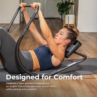 Sunny Health & Fitness Waist Trainer Ab Roller with Elbow Support, Training Wheels, Foldable for Home Gym, Abdominal Exercises, Core Strength, Glute Trainer, Crunch Workouts with Optional Dip Station