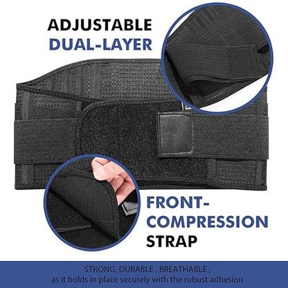 Lumbar Support Belt Lower Back Brace for Lifting, Herniated Disc, Sciatica, Pain Relief,Breathable Lumbar Brace for Men & Women