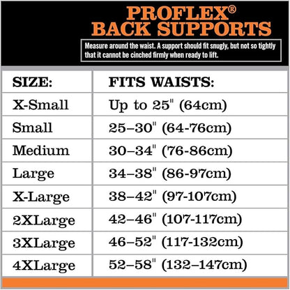 Ergodyne ProFlex 1650 Back Support Belt, 7.5" Elastic, Adjustable, Removeable Straps
