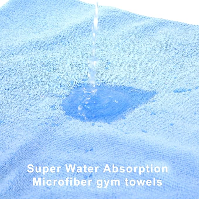 Microfiber Gym Towels for Women Men, Sweat Towel for Gym, Soft and Quick-Drying Towels for Sports Fitness, Workout, Yoga (3 Pack, Grey)