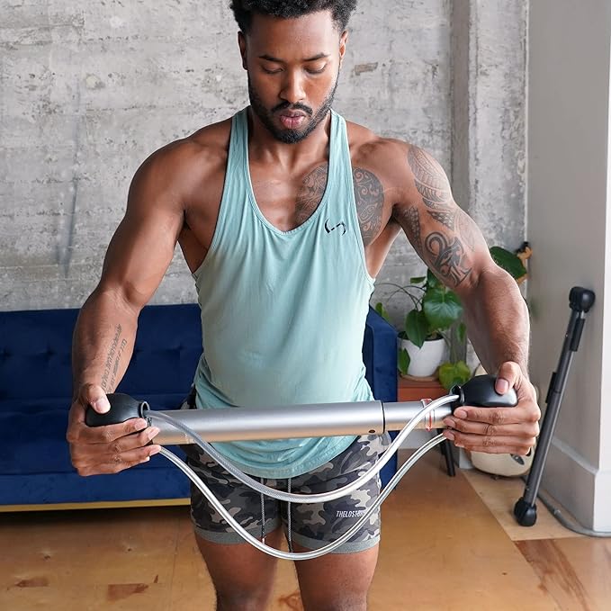 Bullworker Bow Basic 28" | Isometric Strength Training Equipment for Total Body Fitness, Portable Home Gym with Variable Resistance