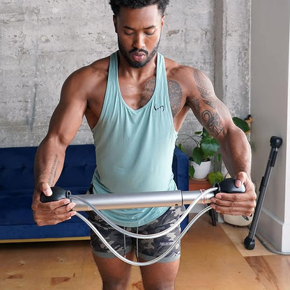 Bullworker Bow Basic 28" | Isometric Strength Training Equipment for Total Body Fitness, Portable Home Gym with Variable Resistance