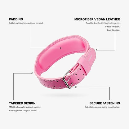 UPPPER Weight Lifting Belt - Double Prong 4” to 2.5” Tapered Premium Lifting Belt for Men and Women - Ultimate Back Support For Weightlifting and Powerlifting | Premium Fitness Gear