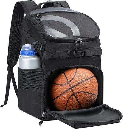 TRAILKICKER Basketball Bag Backpack with Ball Holder Multi-Sport Backpack for Soccer Volleyball Football Baseball Helmet