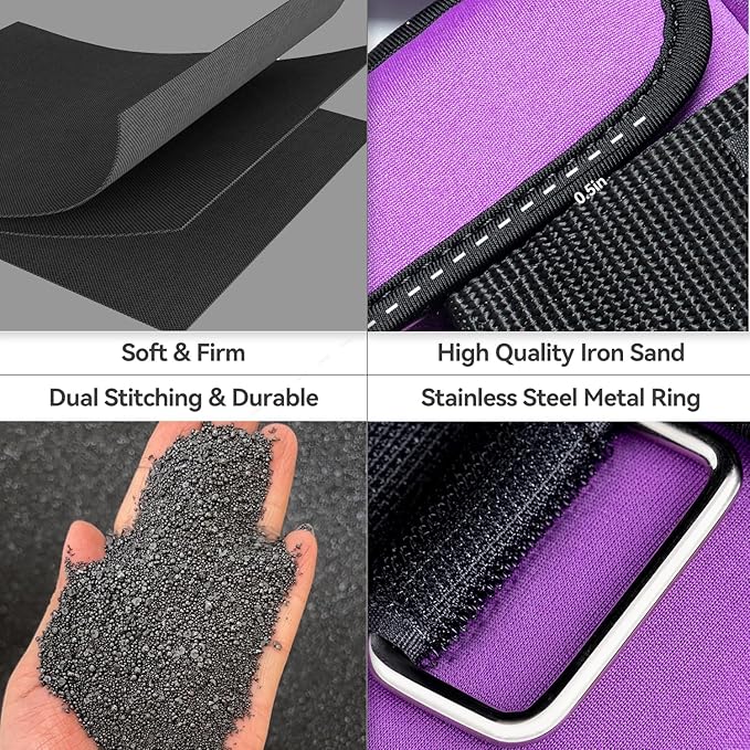 Sportneer Upgrade Adjustable Ankle and Wrist Weights for Women and Men 1-7 lbs / 1-10 lbs Set | Comfortable, Secure Fit for Walking, Running, Fitness, Physical Therapy, Home Gym