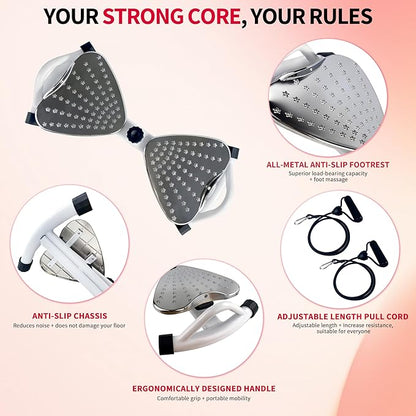 Waist Twister Machine Exercise Fitness Tool,Home Gym Equipment Ab Twister Board with 500 lbs Capacity Ultra-Quiet,Core Trainer for Slim Waist and Ab Exercise,All-Metal Anti-Slip Footrest,Women Men
