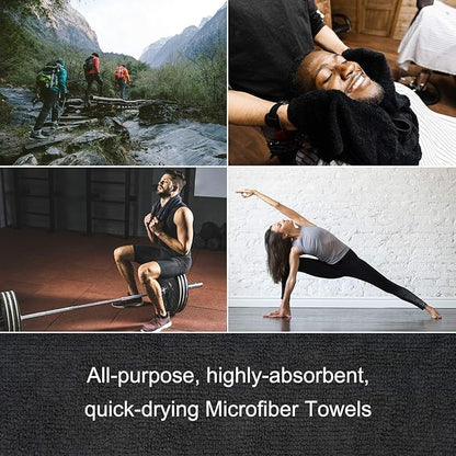 Arkwright Microfiber Gym Towel - Pack of 12 - Super Soft, Quick Dry Workout Sweat Towels, 300 GSM Lightweight & Absorbent for Sports, Working Out, Yoga, and Spa, 16 x 27 in, Hot Pink