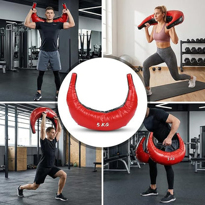 Strength Training Bag, Fitness Power Bag, 55 LB Fitness Sand Bag, Bulgarian Canvas Bag, for Home Gym Weight Training, Multifunctional Workout Bag