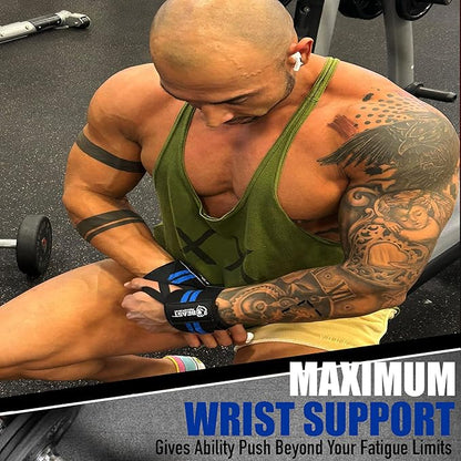 Beast Power Gear Wrist Wraps for Weightlifting 18” Premium Quality Wrist Support for Bodybuilding Heavy Duty Thumb Loop Powerlifting, Strength Training for Men and Women