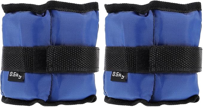 2pcs Wrist and Ankle Sandbag Weights 1kg Adjustable Weighted Straps for Women and Men Fitness Running Yoga Aerobics Workout