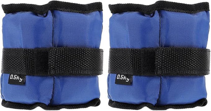 2pcs Wrist and Ankle Sandbag Weights 1kg Adjustable Weighted Straps for Women and Men Fitness Running Yoga Aerobics Workout