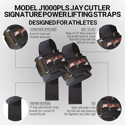 Schiek Sports Model J1000PLS Jay Cutler Signature Power Lifting Wrist Straps