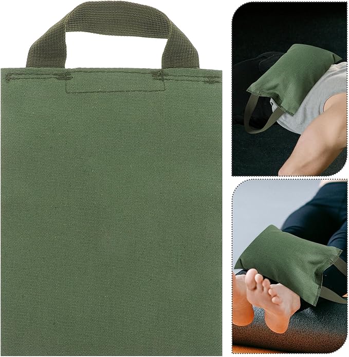 Homoyoyo Weighted Sandbag for Leg Training and Weightlifting, 2 Kg Canvas Sand Exercise Bag with Handle, Empty Gym Sandbag for Yoga and Fitness Workouts