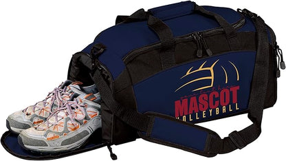 Personalized Volleyball Duffel Bag with Shoe Compartment – Custom Name Volleyball Sports Bag for Girls & Boys – Large Team Gym Bag for Practice, Travel & Tournaments