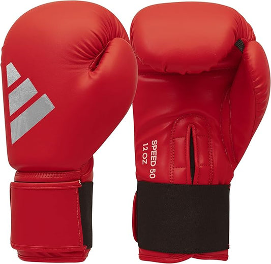 adidas Speed 50 Gel Boxing Gloves - Adult Boxing Gloves for Men & Women - Heavy Bag Gloves, Kickboxing Gloves for Women, MMA Sparring Gloves, Punching Bag Gloves for Men