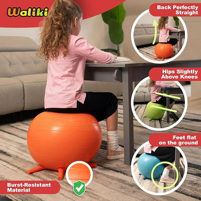 WALIKI Classroom Chair Ball with Feet for Kids
