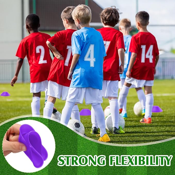Hanaive 100 Pieces Mini Soccer Cones for Sport Drills 5 Inch Agility Disc Cones with Accessories for Kids Football Training