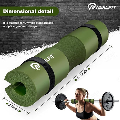 Barbell Pad Squat Pad for Squats—Squat Bar Pad—Great for Weightlifting,Lunges and Hip Thrusts—Foam Sponge Pad—Fit Standard and Olympic Bars Perfectly