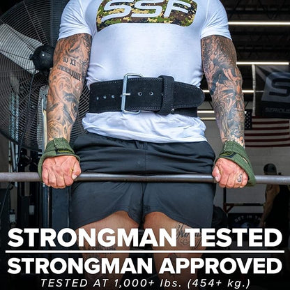 SERIOUS STEEL FITNESS Red Figure 8 Lifting Straps | Deadlift & Strongman Axle Straps - 3 Sizes