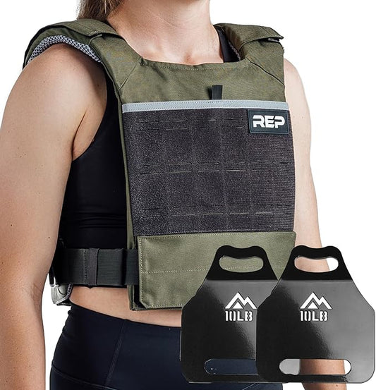 REP Fitness Strata Weight Vest, 2 Removable Plate Options for Unisex, Men & Women, Wearable, Weighted for Strength Training, Muscle Building, CrossFit, Running, Gym Exercise, Adjustable Sizing