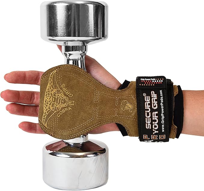 Cobra Grips PRO Weight Lifting Gloves Heavy Duty Straps Alternative with Power Lifting Hooks Padded Wrist Support for Deadlifts & Bodybuilding