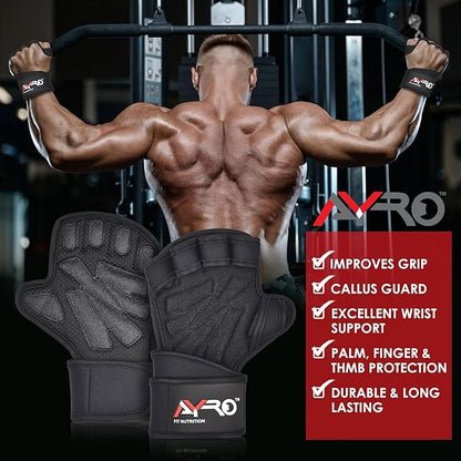AYRO Workout Gloves for Men & Women – Gym Gloves for Men, Weight Lifting Gloves, with Wrist Support, Breathable Palm Padding, Non-Slip Grip – Ideal for Gym, Fitness, Cross Training, Cycling Gloves