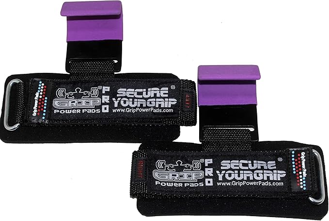 Weight Lifting Rod Hooks Heavy Duty Wrist Wraps Power Weight Lifting Training Gym Grips Straps Set of 2
