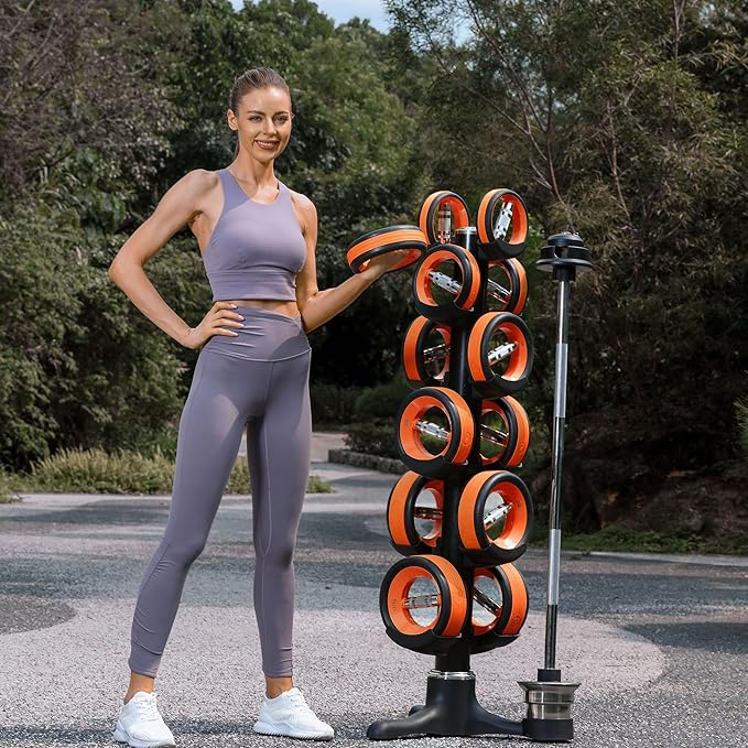 Dumbbell Weight Plates –Dual Purpose Ergonomic Fitness Equipment, Multifunctional Design for Strength Training, Full Body Workouts and Home Gym